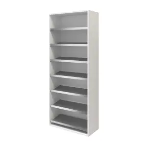 GoodHome Atomia Freestanding Matt White Fixed shoe rack (H)1875mm (L)750mm