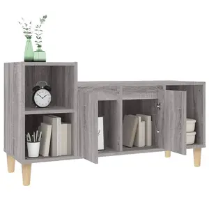 Berkfield TV Cabinet Grey Sonoma 100x35x55 cm Engineered Wood