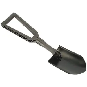 590mm Portable Folding Shovel with Corrosion-Resistant Carbon Steel Head