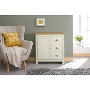 79 Cm Wide 3 Drawer Sideboard Cream