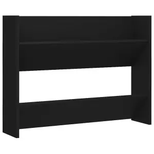 Berkfield Wall Shoe Cabinet Black 80x18x60 cm Engineered Wood