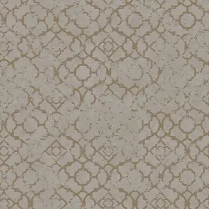 Galerie Emporium Gold Aged Quatrefoil Embossed Wallpaper