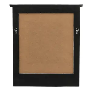 Wall Mounted Grey Wooden Framed Decorative Framed Mirror W 620mm x H 700mm