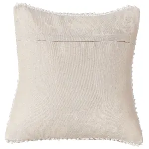 Throw Cushion JOARA Cotton 50 x 50 cm Solid Light Beige