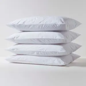 Homescapes Terry Towelling Waterproof Pillow Protectors Standard Size, Pack of 4