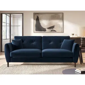 Solace+Co Ellison 3 Seater Velvet Sofa - Navy