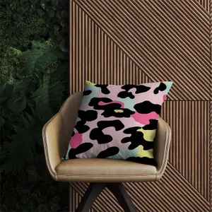 Colourful Leopard Print Outdoor Cushion 60cm x 60cm