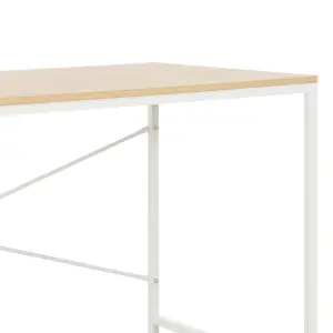 Berkfield Computer Desk White and Oak 120x60x70 cm