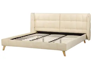 Velvet EU Super King Bed Beige SENLIS