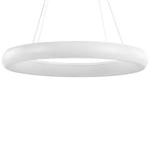 Metal LED Pendant Lamp White BAGO