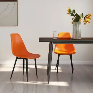 Berkfield Dining Chairs 2 pcs Orange PP