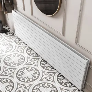 Porter White Double Horizontal Flat Panel Radiator - 1600x610mm