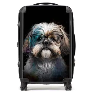 Lhasa Apso Splashart Suitcase - Medium