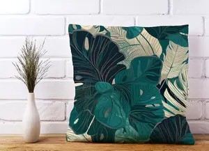 Tropical Green Leaves Cushions 45cm x 45cm