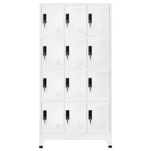 Berkfield Locker Cabinet White 90x45x180 cm Steel