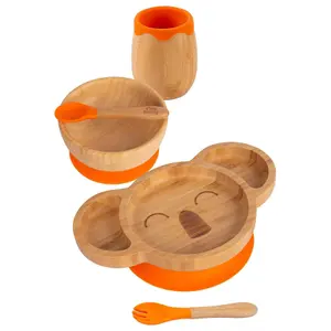 5pc Bamboo Koala Baby Weaning Set - Orange