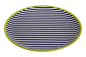 Interiors by Premier Floral Design Stripe Tray, Curved Contemporary Dining Tray, Functional Breakfast Tray, Versatile Lunch Tray