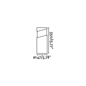 Luminosa Block Outdoor Bollard Pedestal Light Concrete 1x E27 IP65