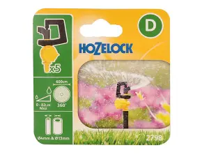 Hozelock 2798 Adjustable 360 Degrees Mini Sprinkler (Pack 5)