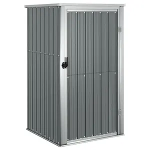 Aliaksej  Garden Tool Shed Grey 88x89x161 cm Galvanised Steel