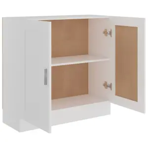 Berkfield Book Cabinet White 82.5x30.5x80 cm Engineered Wood