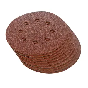 Silverline (647920) Hook & Loop Discs Punched 125mm 60 Grit Pack of 10