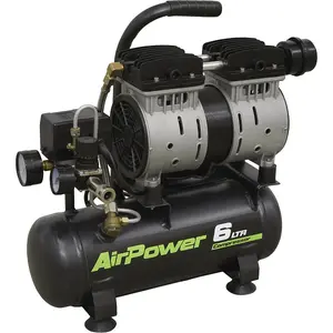 6 Litre Low Noise Direct Drive Air Compressor with Automatic Pressure Cut-Out