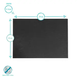 Argon Tableware - Linea Rectangle Slate Placemats - 35 x 25cm - Pack of 6