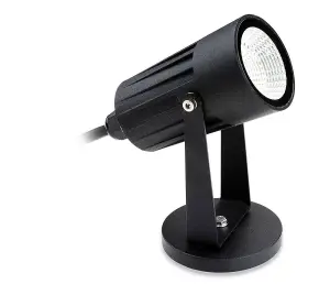 Luminosa LED 1 Light Outdoor Wall Light & Spike Spot Black IP44