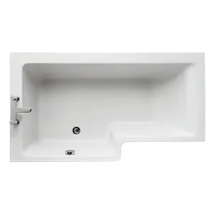 Ideal Standard Concept Space Gloss White Left-hand Easy access bath (L)1495mm (W)695mm