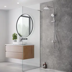 Mira Minimal Chrome effect Rear fed Shower kit