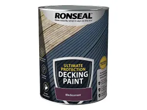 Ronseal Ultimate Protection Decking Paint - 5L - Blackcurrent