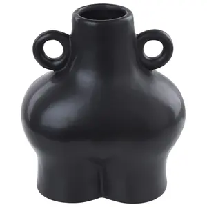 Flower Vase NAFPLIO Ceramic Black