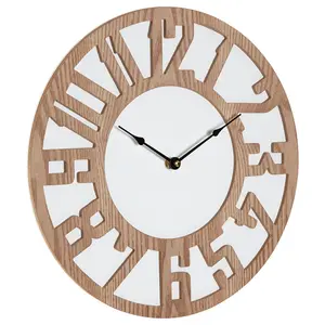 Interiors by Premier Vitus Carved Wood Wall Clock