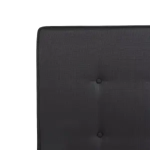 Fabric EU Double Size Bed Black AMBASSADOR