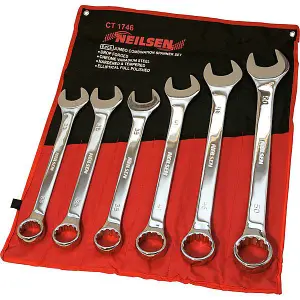 6PC Jumbo Combination Spanner Set 33,36,38,41,46,50 mm (Neilsen CT1746)