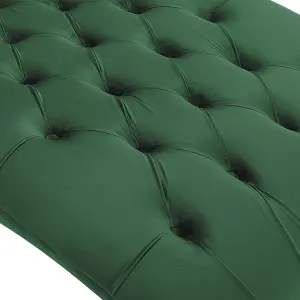 Velvet Chaise Lounge Dark Green MURET