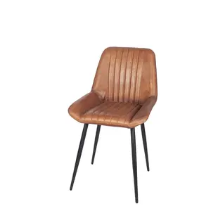 Mariners Genuine Leather Upholstered Dining Chair Brown