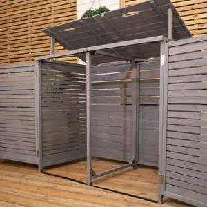 Pack of 4 Grey Washed Back Panels Only For SA BINS3 Double Bin Storage