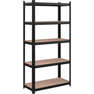 Garage Shelving, 5-Tier Storage Rack, Storage Organizing Rack, Shelving Unit, Adjustable Shelves, Black