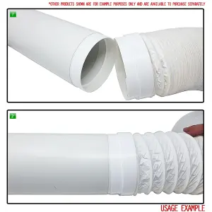 Kair Threaded Connector 125mm - 5 inch for Joining Flexible Hose to Round Ducting Fittings