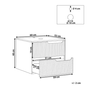 Bathroom Wall Mounted Cabinet 60 x 52 cm White QUINTELA