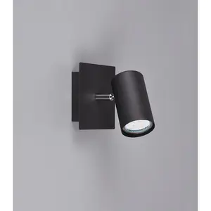 Luminosa Marley Modern Single Spotlight Black Matt - UK Stock