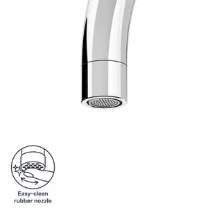 GoodHome Zanthe Chrome-plated Kitchen Side lever Tap