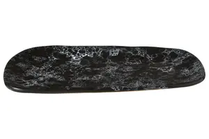 Maison by Premier Hygge Large Black Faux Marble Plate