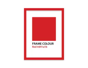 A2 Red Picture Frame With Mount for A3 (29.7 x 42cm - 11.7 x 16.5in) Poster, Photo, Artwork, or Print.