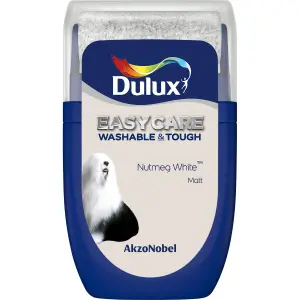 Dulux Easycare Washable & Tough Nutmeg white Matt Wall & ceiling Emulsion paint, 30ml Tester pot