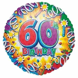 Amscan Paper 60th Birthday Party Plates (Pack of 8) Multicoloured (One Size)