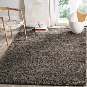 Taupe Thick Shaggy Rug - California - 120x170cm (4'x5'8")