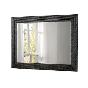 Yearn Black Wave Framed Mirror 94x69cm